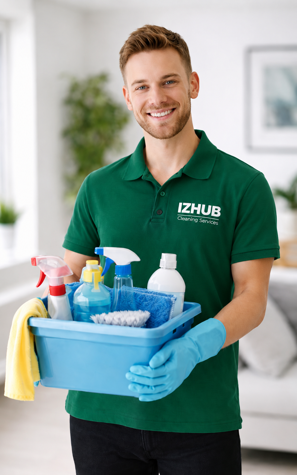 IZHUB cleaner holding professional cleaning supplies